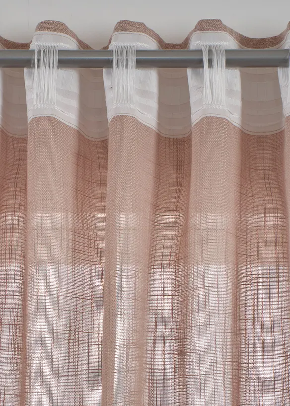 Gardin med struktur (2-pack), bonprix