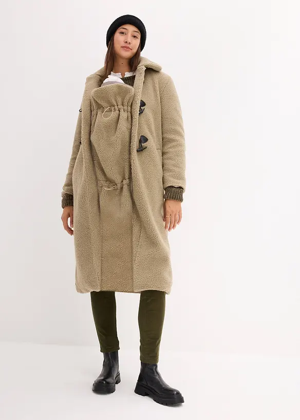 Mammakappa med babyficka i teddyfleece, bonprix