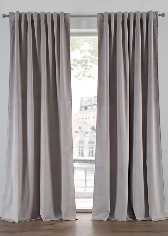 M&ouml;rkl&auml;ggande gardinl&auml;ngd med termofunktion och sammetsmjuk yta (1-pack), bonprix