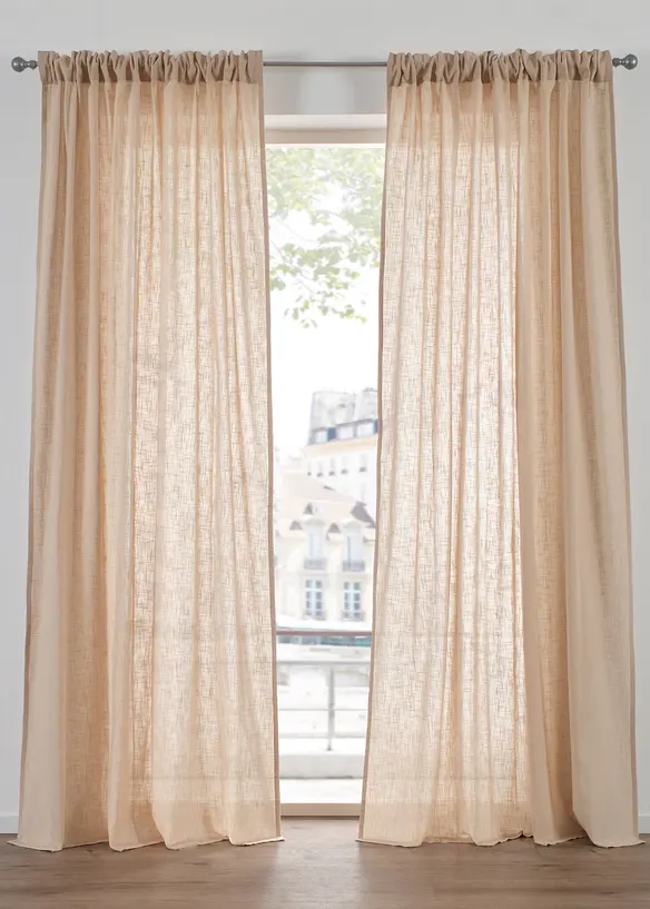 Gardinl&auml;ngd i ekologisk bomull (1-pack), bonprix