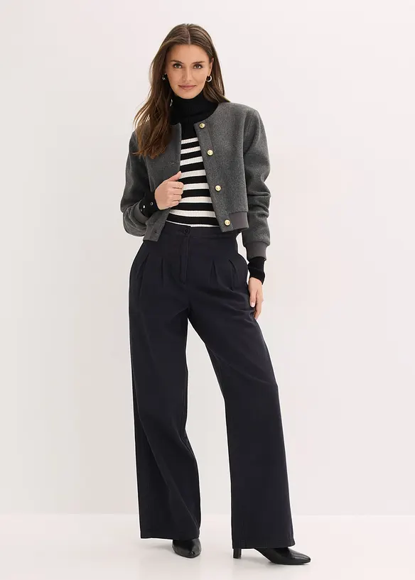 Twillbyxa i ren bomull, bonprix