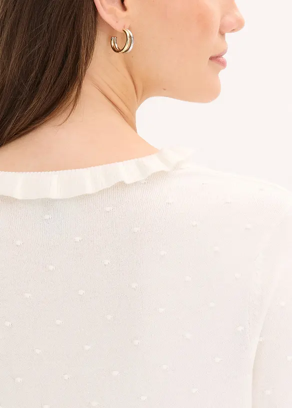 Finstickad tr&ouml;ja i viskosmix, bonprix