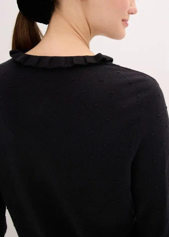 Finstickad tr&ouml;ja i viskosmix, bonprix