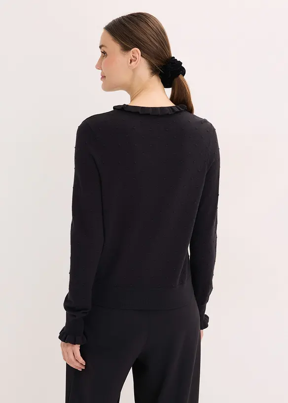 Finstickad tr&ouml;ja i viskosmix, bonprix