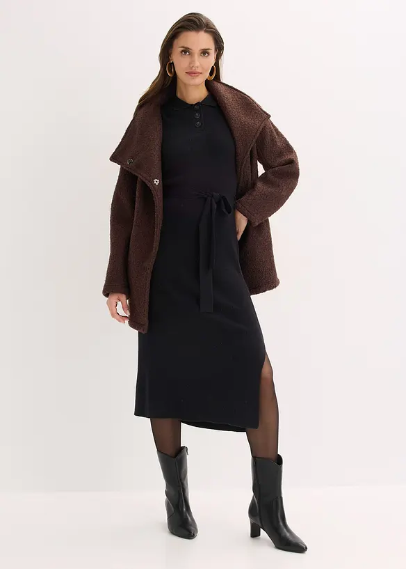 Ribbstickad kl&auml;nning av viskosmix, bonprix