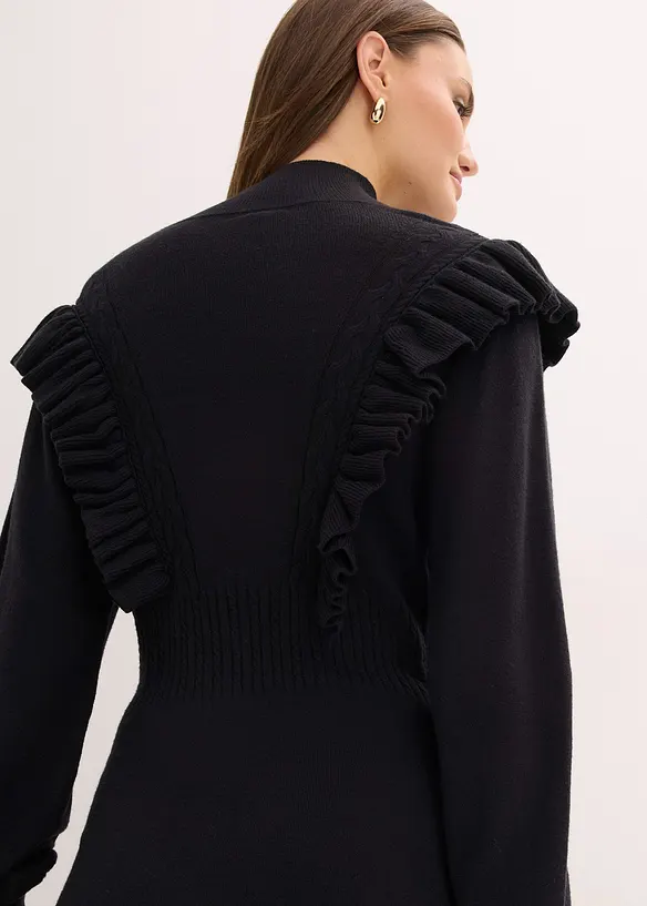 Stickad kl&auml;nning av viskosmix, bonprix