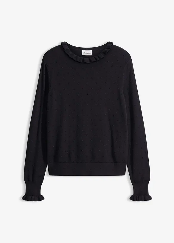 Finstickad tr&ouml;ja i viskosmix, bonprix