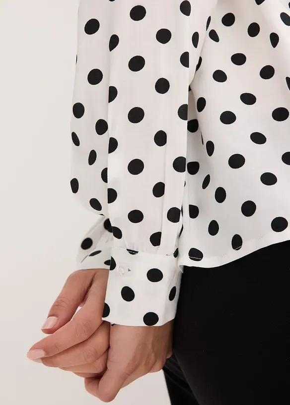 Blus av viskos med mjukt fall, bonprix