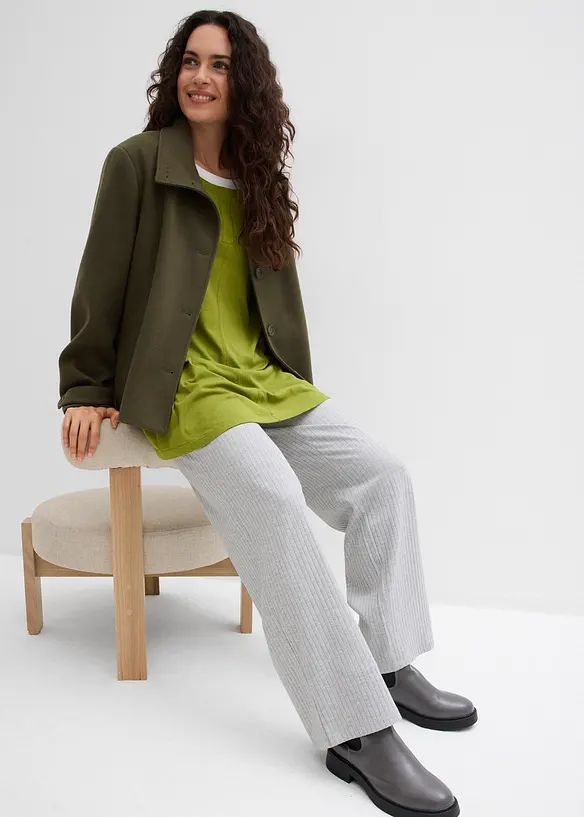 L&aring;ng&auml;rmad topp av bomull och viskos, bonprix