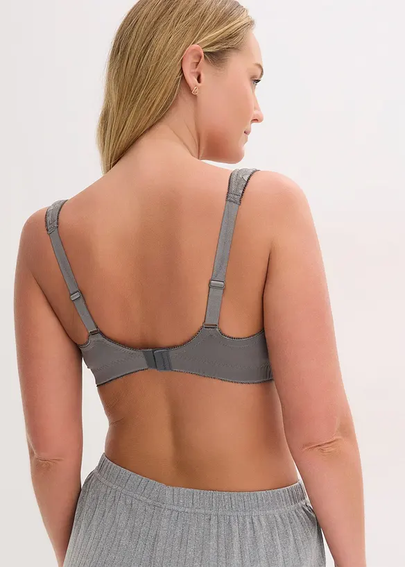 Avlastande BH utan bygel, med vadderade axelband (2-pack), bonprix