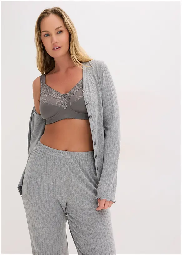 Avlastande BH utan bygel, med vadderade axelband (2-pack), bonprix