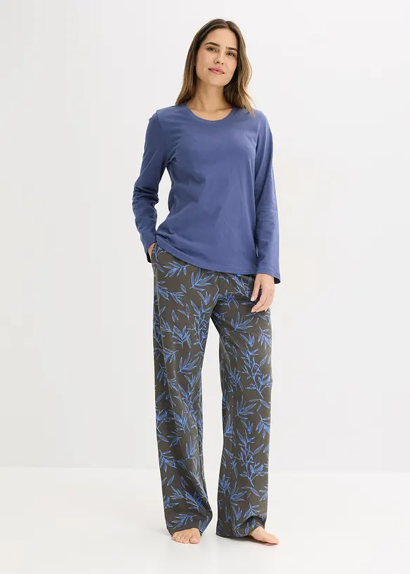 Pyjamas med 2 underdelar och &ouml;verdel (set i 3 delar), bonprix