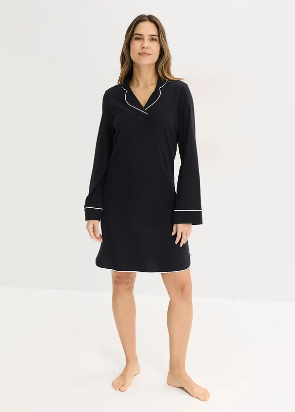 Nattlinne i mjuk bomull, bonprix