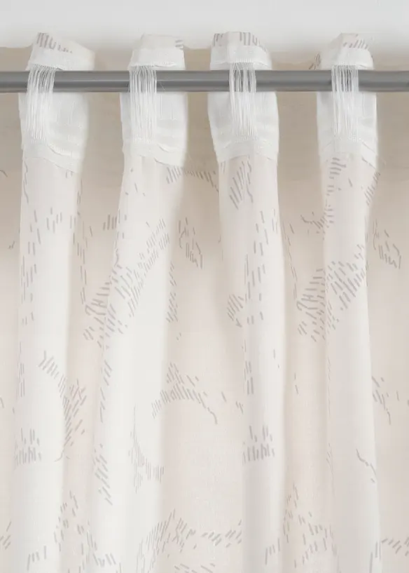 Halvtransparent gardin, &auml;ven extral&aring;ng (2-pack), bonprix