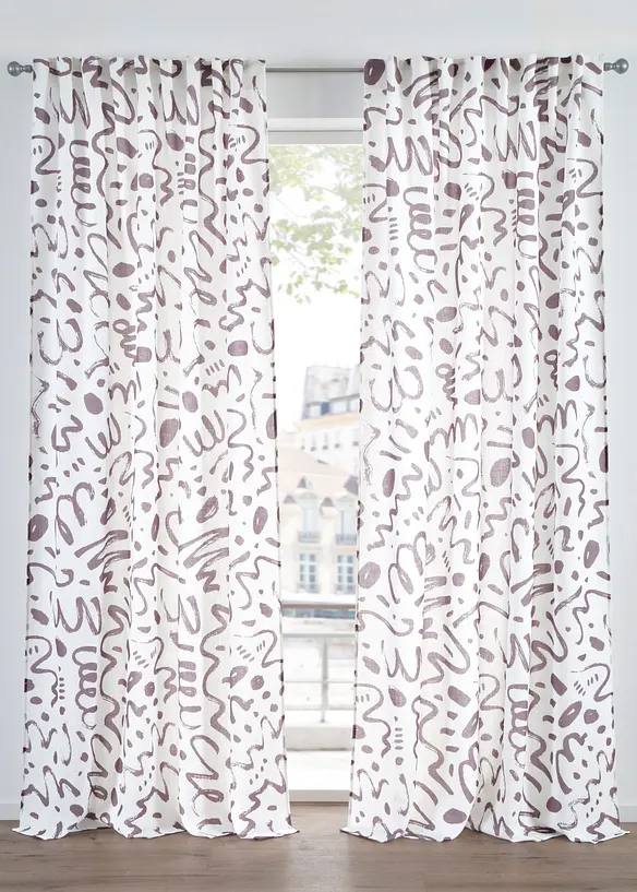 Gardin med struktur, &auml;ven i l&aring;ng modell (1-pack), bonprix