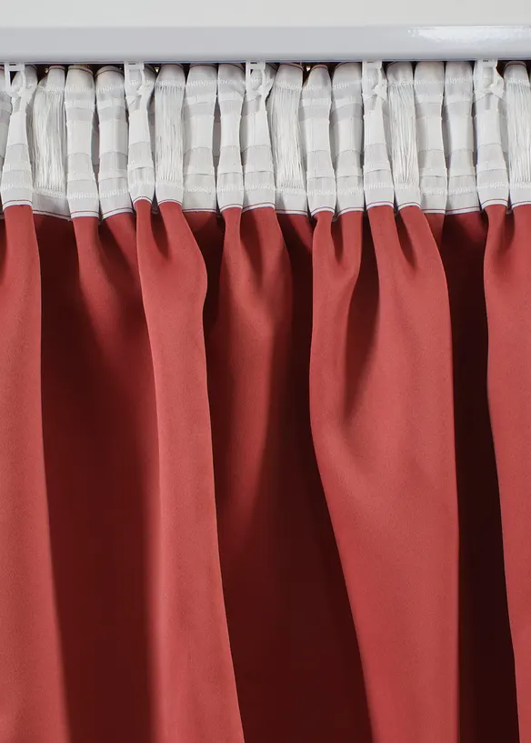 M&ouml;rkl&auml;ggande gardinl&auml;ngd med glansigt m&ouml;nster (1-pack), bonprix