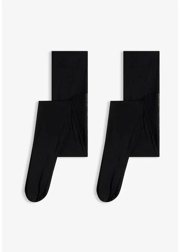 Strumpbyxa med bekv&auml;m midja, 30 den (2-pack), bonprix