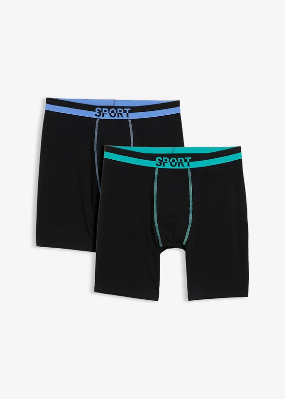 L&aring;nga boxershorts med mjuk bomull (2-pack), bonprix
