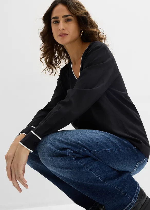 Blustunika i b&ouml;ljande viskos, bonprix