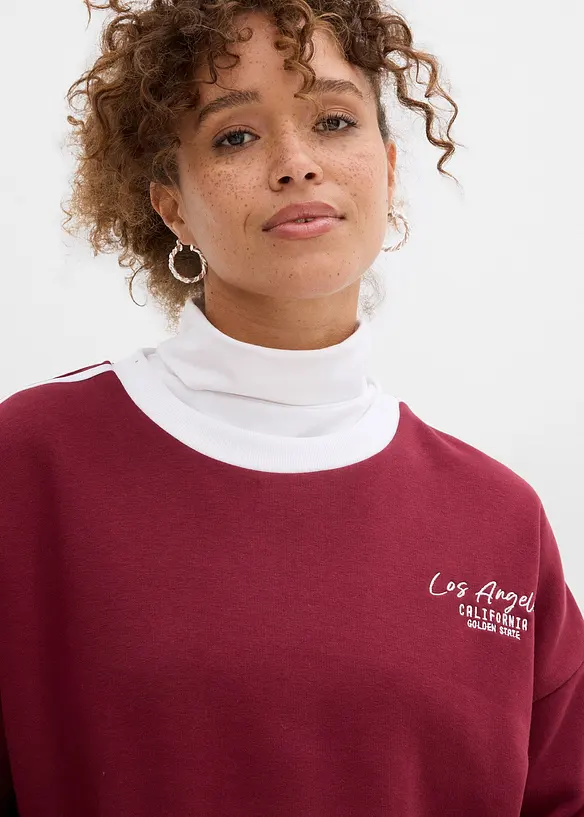 Oversizesweatshirt i mjuk bomullsmix, bonprix