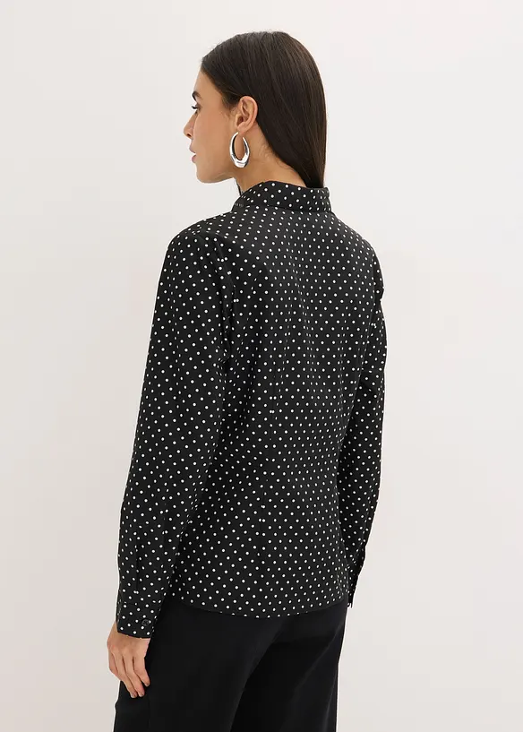 Skjortblus med bomull (2-pack), bonprix