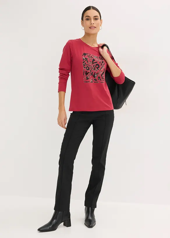 L&aring;ng&auml;rmad topp med ekologisk bomull, bonprix