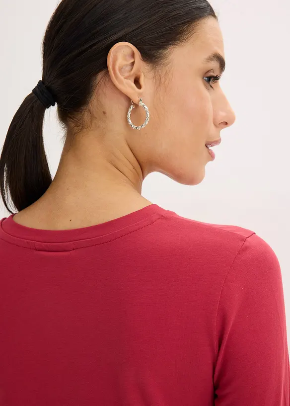 L&aring;ng&auml;rmad topp med ekologisk bomull, bonprix