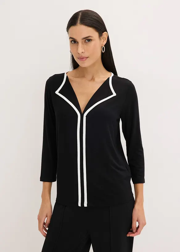 Topp med kontrasterande kant, bonprix