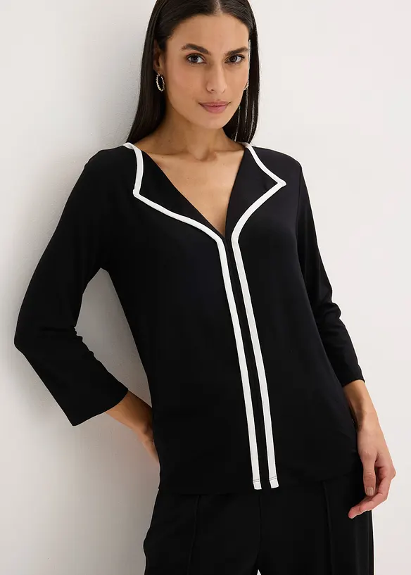 Topp med kontrasterande kant, bonprix