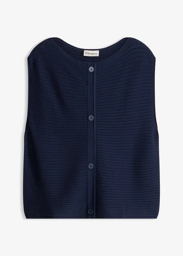 Stickad kl&auml;nning och v&auml;st (2 delar), bonprix