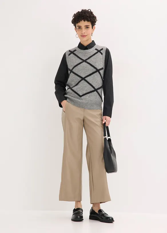 Slipover med fj&auml;dergarn, bonprix