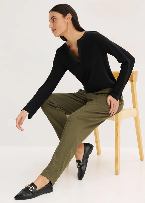 Dra p&aring;-byxa med sydda pressveck, bonprix