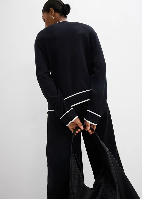 Finstickad tr&ouml;ja i viskosmix, bonprix