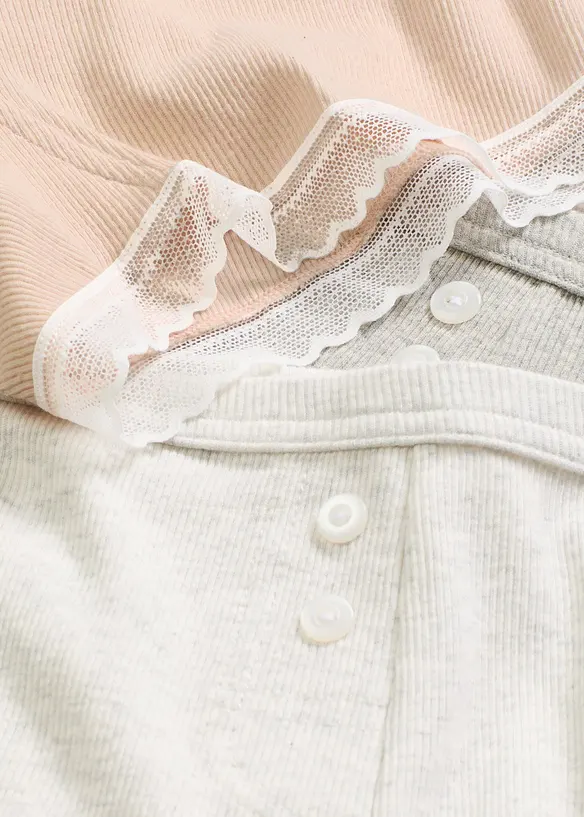 Ribbad boxertrosa med spets (4-pack), bonprix