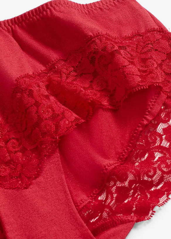 Hipstertrosa med spets (4-pack), bonprix