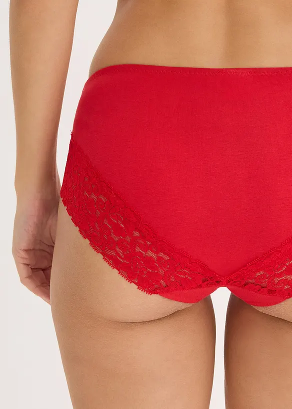 Hipstertrosa med spets (4-pack), bonprix