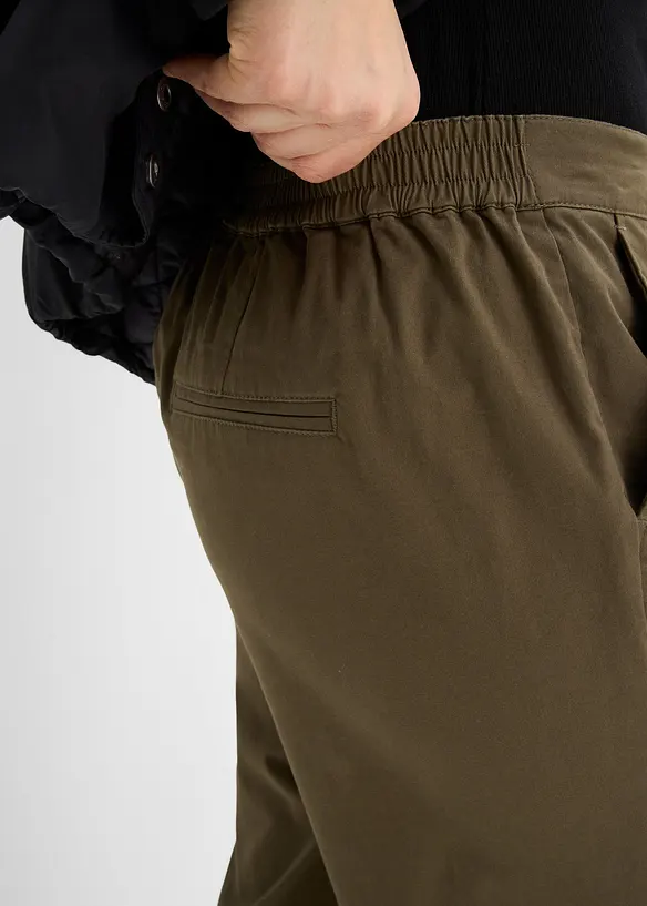 Dra p&aring;-byxa i bomullsmix, bonprix