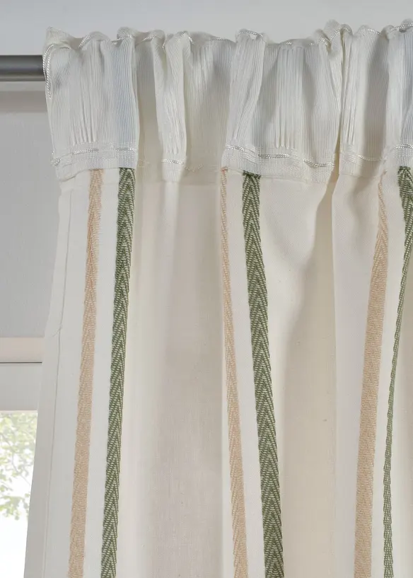 Gardinl&auml;ngd med v&auml;vda r&auml;nder (1-pack), bonprix