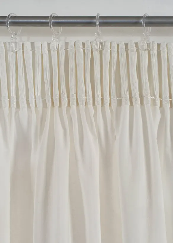 Gardinl&auml;ngd med broderi l&auml;ngs avsluten (1-pack), bonprix