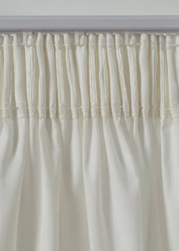 Gardinl&auml;ngd med broderi l&auml;ngs avsluten (1-pack), bonprix