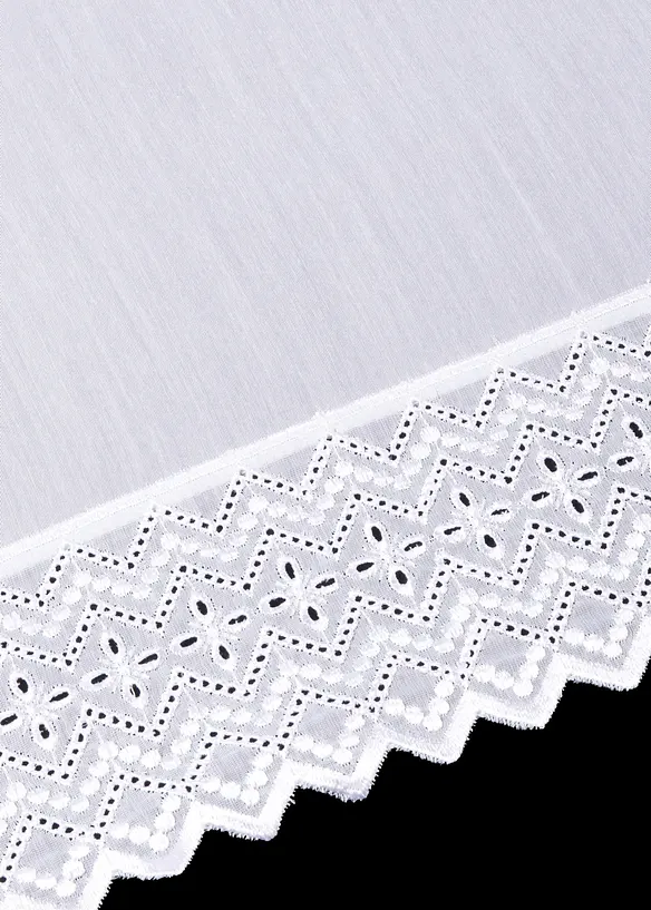 Caf&eacute;gardin med broderad kant, bonprix