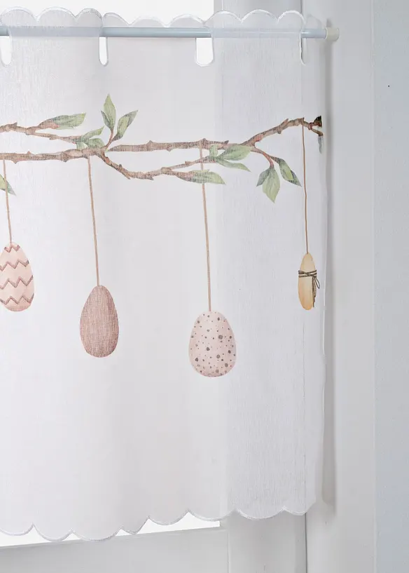 Caf&eacute;gardin med p&aring;skmotiv, bonprix