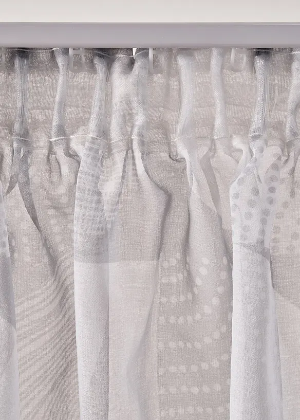 M&ouml;nstrad gardin med &aring;tervunnen polyester (1-pack), bonprix