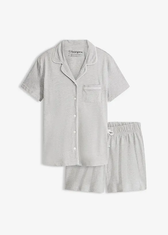Kort pyjamas med knappsl&aring;, bonprix