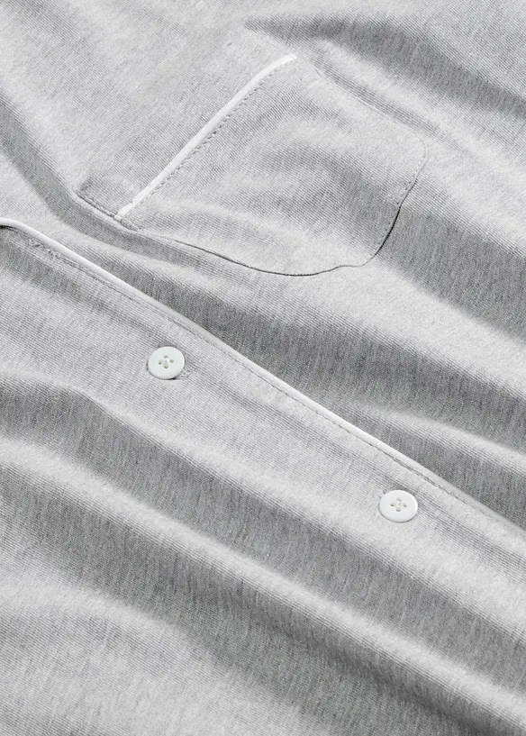 Kort pyjamas med knappsl&aring;, bonprix