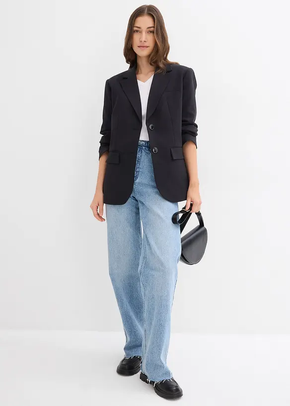 Ribbstickad (2-pack), bonprix