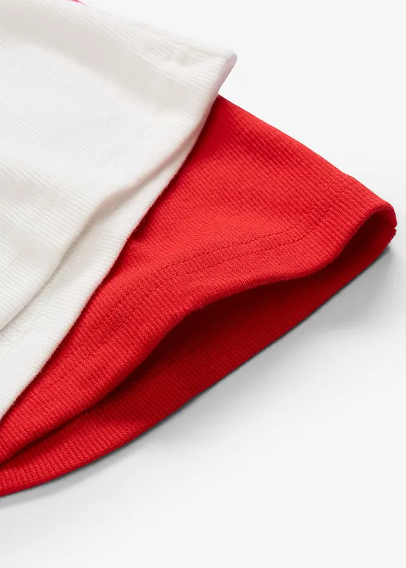 Ribbstickad topp (2-pack), bonprix