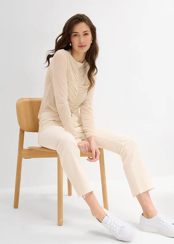 Flared Jeans High Waist, cropped, bonprix