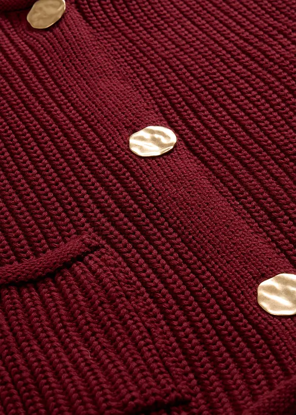 Stickad v&auml;st med fickor, bonprix