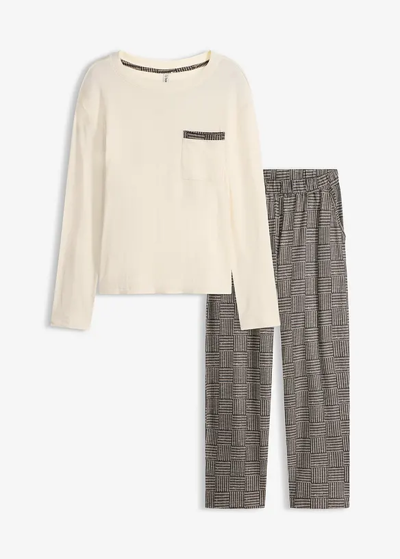 Pyjamas i mjuk bomull, bonprix